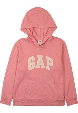 Vintage 90's Gap Hoodie Spellout Pullover Pink Large