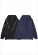 UTILITY HOODIE JAPANESE STYLE PULLOVER GORPCORE JUMPER BLACK