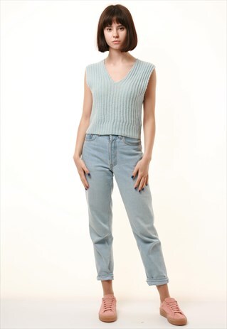 90S VINTAGE CROPPED CROP TOP KNITWEAR VEST 947