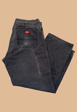 Vintage Dickies Trousers Cargo Pants 38x30 Black 5126