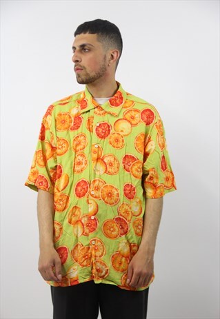 VINTAGE FRUIT PATTERNED SHIRT