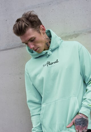 CENTRE LOGO PULLOVER HOODY - SKY BLUE