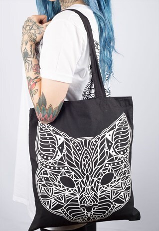CAT MANDALA TOTE BAG