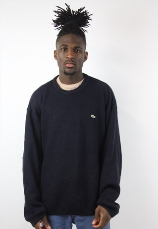 VINTAGE LACOSTE NAVY JUMPER