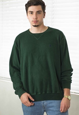 VINTAGE POLO RALPH LAUREN SWEATER JUMPER LOGO 90S XXL 19.3