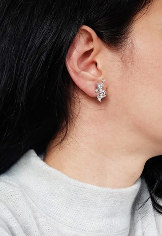 FROG STERLING SILVER EARRING
