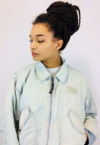 VINTAGE SCOTT LIGHT BLUE BOMBER JACKET