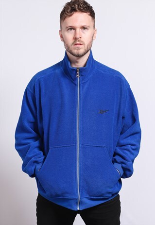 VINTAGE REEBOK ZIP UP FLEECE JACKET TOP
