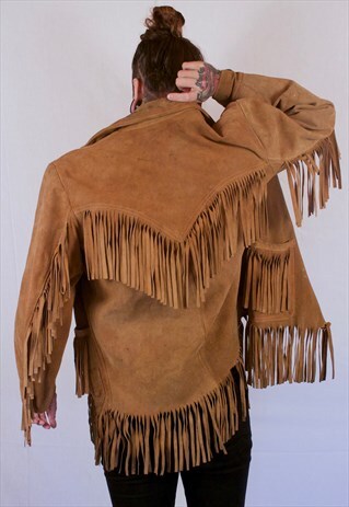 VINTAGE FRINGED SUEDE JACKET