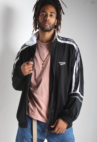 VINTAGE REEBOK TRACK JACKET BLACK