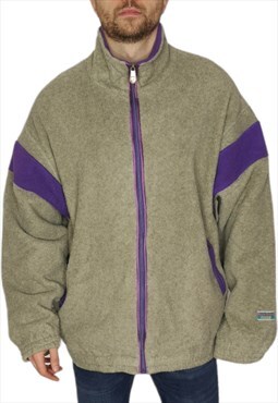 90's Fjallraven Fleece Jacket In Beige Size XL