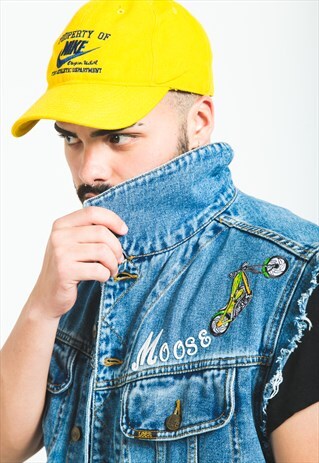 VINTAGE 80S LEE DENIM GILET JACKET / S6036
