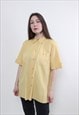 VINTAGE MINIMALIST LINEN SHIRT, RELAXED SUMMER BUTTON UP