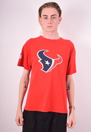 NFL MENS VINTAGE T-SHIRT TOP LARGE RED 90S
