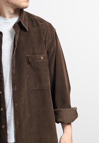 VINTAGE CORDUROY SHIRT BROWN