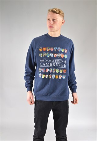 VINTAGE CAMBRIDGE UNIVERSITY COLLEGE CRESTS SWEATSHIRT