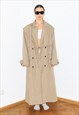 Vintage 90s oversized trench coat in beige
