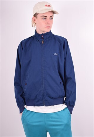 LACOSTE MENS VINTAGE JACKET LARGE BLUE 90'S