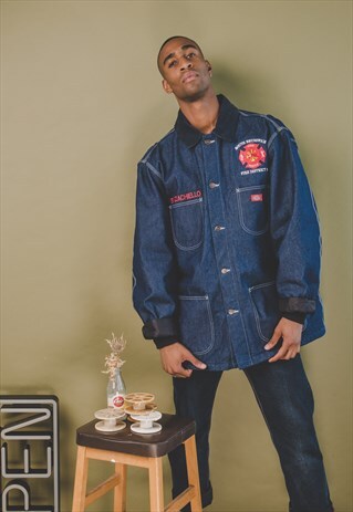 DICKIES DENIM CHORE/WORKER/UTILITY JACKET MENS USA