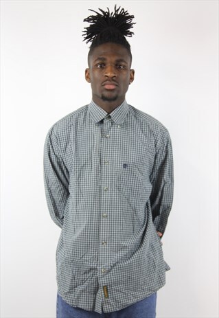 VINTAGE TIMBERLAND BLUE CHECK SHIRT