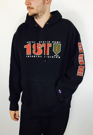 CHAMPION 80S USA ARMY 1ST INFANTRY HOODIE