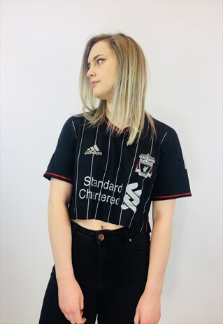 VINTAGE ADIDAS LIVERPOOL FC CROPPED FESTIVAL FOOTBALL SHIRT