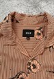 HUF PEACH FLOWERS PRINTED HAWAIIAN SHIRT