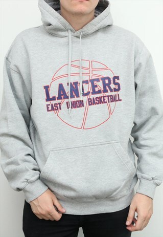 ADIDAS - GREY LANCERS HOODIE SWEATSHIRT - XLARGE