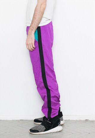 VINTAGE NYLON TRACK BOTTOMS