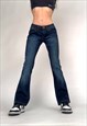 VINTAGE 00S WRANGLER MEGAN DARK DENIM LOW RISE FLARE JEANS