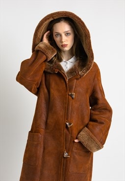 Boyut Vintage Suede Sheepskin Leather Shearling Coat 6990