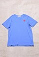 Comme des Garcons Blue Embroidered T Shirt