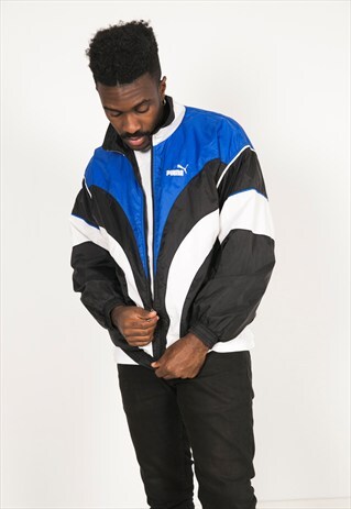 VINTAGE 80S USA PUMA SHELL SPORT JACKET / R096