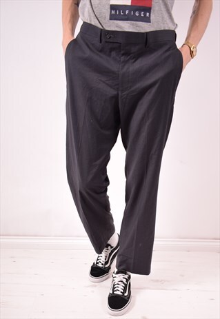 RALPH LAUREN MENS VINTAGE TROUSERS W34 L30 GREY 90S