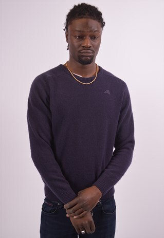 VINTAGE KAPPA JUMPER SWEATER NAVY BLUE