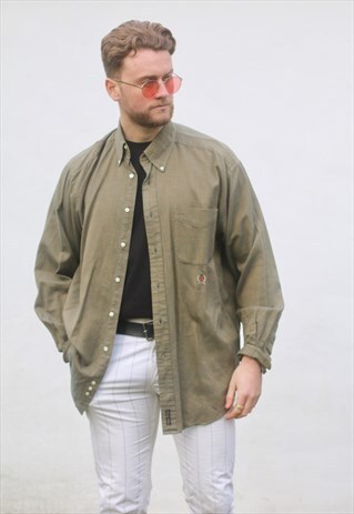 TOMMY HILFIGER USA OLIVE SHEEN SHIRT
