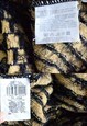VINTAGE 90S BLACK BEIGE CHECK FUZZY WOOL BLEND CARDIGAN