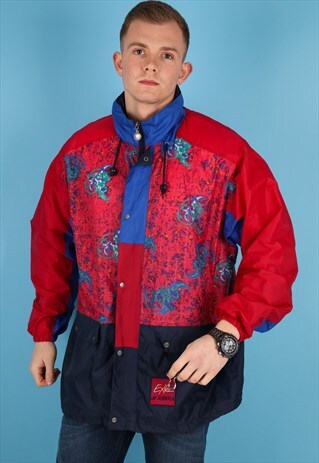 VINTAGE WINDBREAKER JACKET IN MULTI NJ763