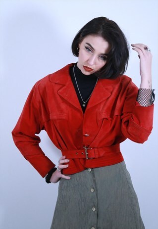 RED SUEDE JACKET
