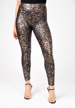 Cheetah Printed Leggings Stretchy Jeggings Trousers Pants
