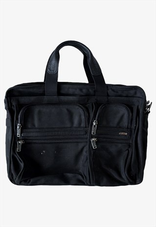 Vintage Y2K Tumi Expandable Black Briefcase