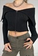 VINTAGE Y2K KNIT JUMPER DOUBLE ZIP CARDIGAN RIBBED CROPPED