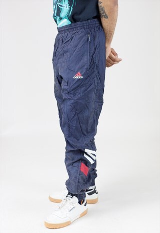 VINTAGE 90'S ADIDAS NAVY SHELL BOTTOMS