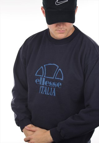 VINTAGE 90S ELLESSE ITALIA SPELL OUT SWEATSHIRT JUMPER