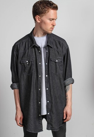 VINTAGE OVERSIZED DENIM SHIRT