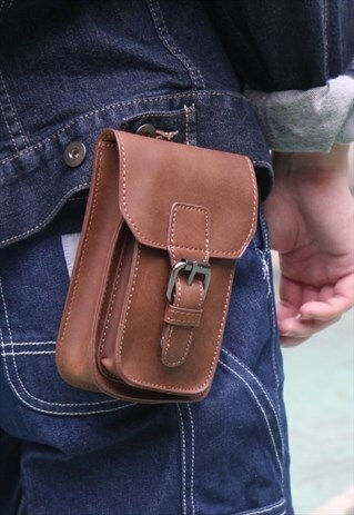 LEATHER-LOOK HIP BAG