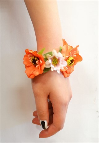 FLORAL BRACELET (ORANGE)