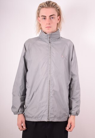 CHAMPION MENS VINTAGE RAIN JACKET SMALL KHAKI 90S