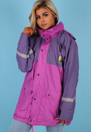 VINTAGE WINDBREAKER JACKET IN MULTI NJ501