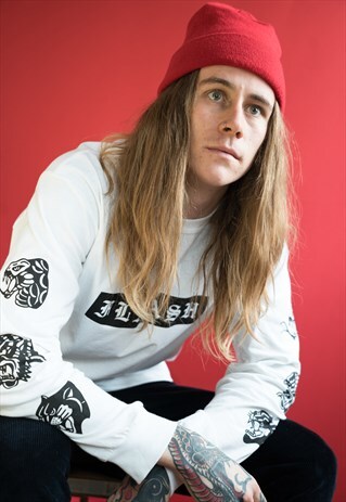 FLAASH LORDS OF THE JUNGLE LONGSLEEVE T-SHIRT WHITE